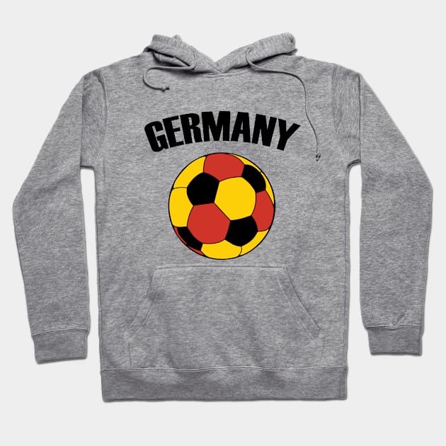 Germany Football - Soccer Ball German Flag Hoodie by TheInkElephant